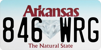 AR license plate 846WRG