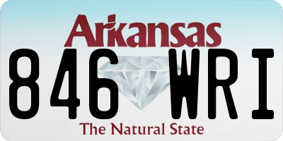 AR license plate 846WRI