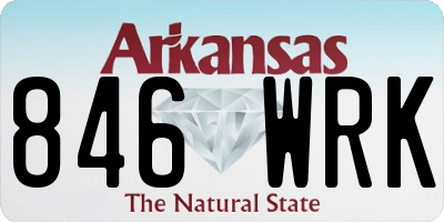 AR license plate 846WRK