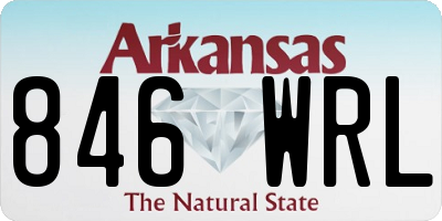 AR license plate 846WRL