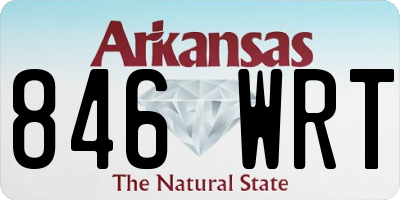 AR license plate 846WRT
