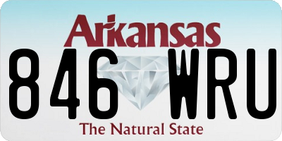 AR license plate 846WRU
