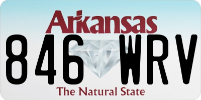 AR license plate 846WRV