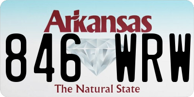 AR license plate 846WRW