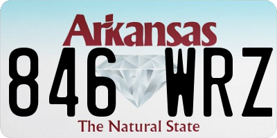 AR license plate 846WRZ