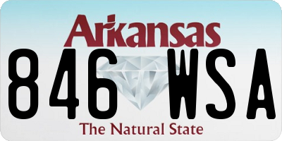 AR license plate 846WSA