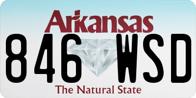 AR license plate 846WSD