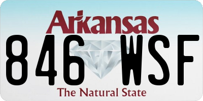 AR license plate 846WSF