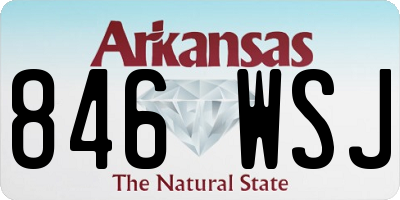 AR license plate 846WSJ