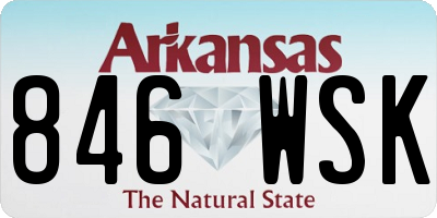 AR license plate 846WSK