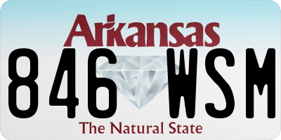AR license plate 846WSM