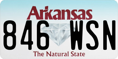 AR license plate 846WSN