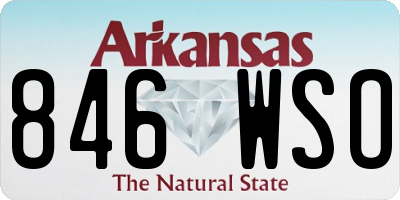 AR license plate 846WSO