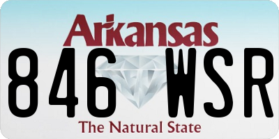 AR license plate 846WSR