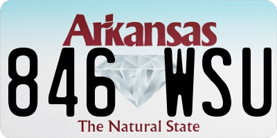 AR license plate 846WSU