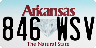 AR license plate 846WSV