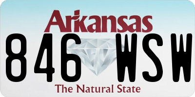 AR license plate 846WSW