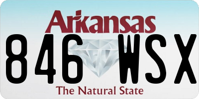 AR license plate 846WSX