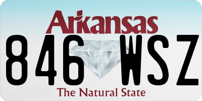 AR license plate 846WSZ