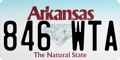 AR license plate 846WTA