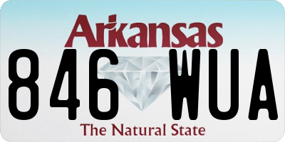AR license plate 846WUA