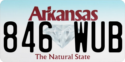 AR license plate 846WUB