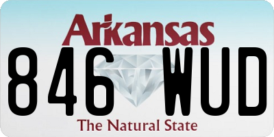AR license plate 846WUD