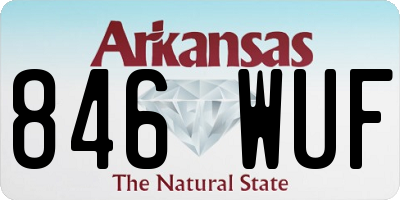 AR license plate 846WUF