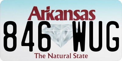 AR license plate 846WUG