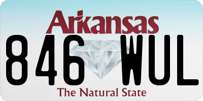 AR license plate 846WUL