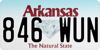 AR license plate 846WUN
