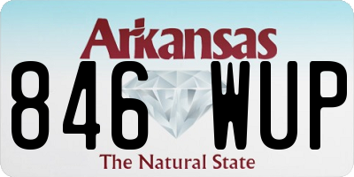 AR license plate 846WUP