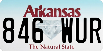 AR license plate 846WUR