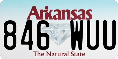 AR license plate 846WUU