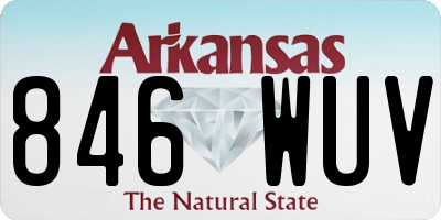 AR license plate 846WUV