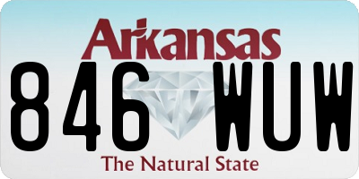 AR license plate 846WUW