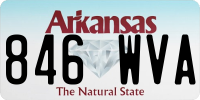 AR license plate 846WVA
