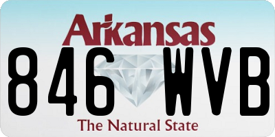 AR license plate 846WVB