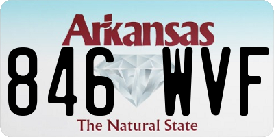 AR license plate 846WVF