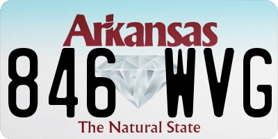 AR license plate 846WVG