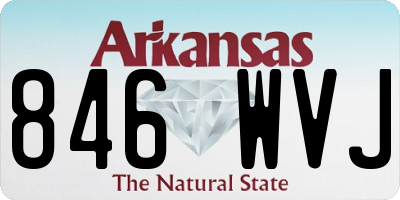AR license plate 846WVJ