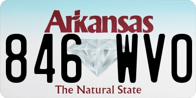 AR license plate 846WVO