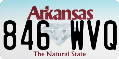 AR license plate 846WVQ