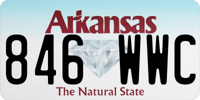 AR license plate 846WWC