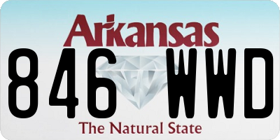 AR license plate 846WWD