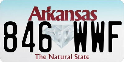 AR license plate 846WWF