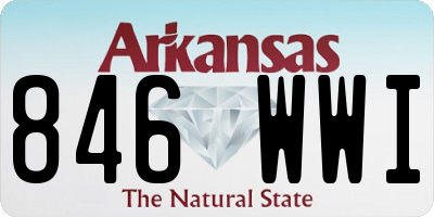 AR license plate 846WWI