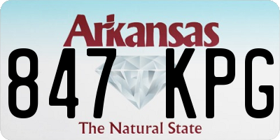 AR license plate 847KPG