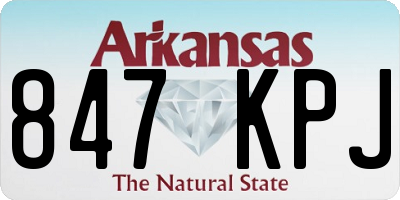 AR license plate 847KPJ