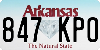 AR license plate 847KPO